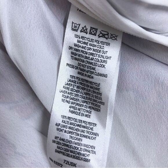 FRENCH CONNECTION Floral Halter Peplum Top Smocked‎ Pink Purple Size Large New - Picture 11 of 15